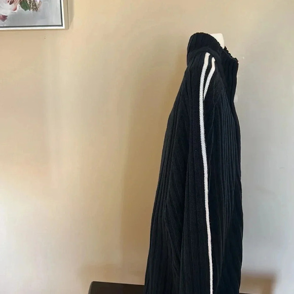 Y2K, vtg Chunky knit cable zip ,sweater,jacket,NEW ,blue,preppy - Picture 4 of 12